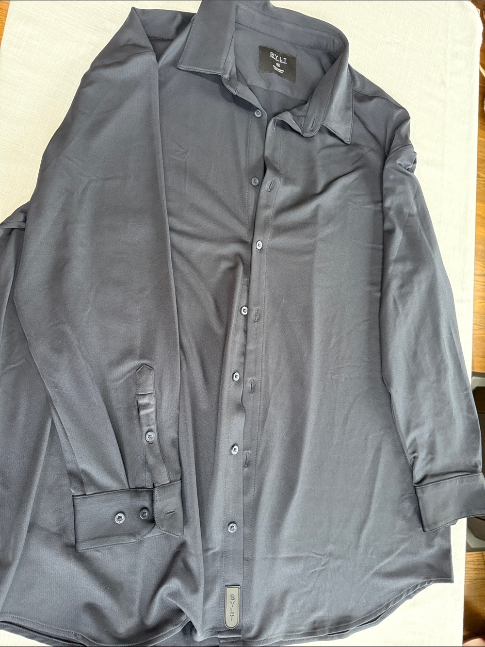 BYLT Men's Black Button-Up Dress Shirt